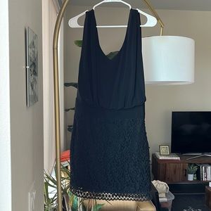 Flattering black cocktail dress
